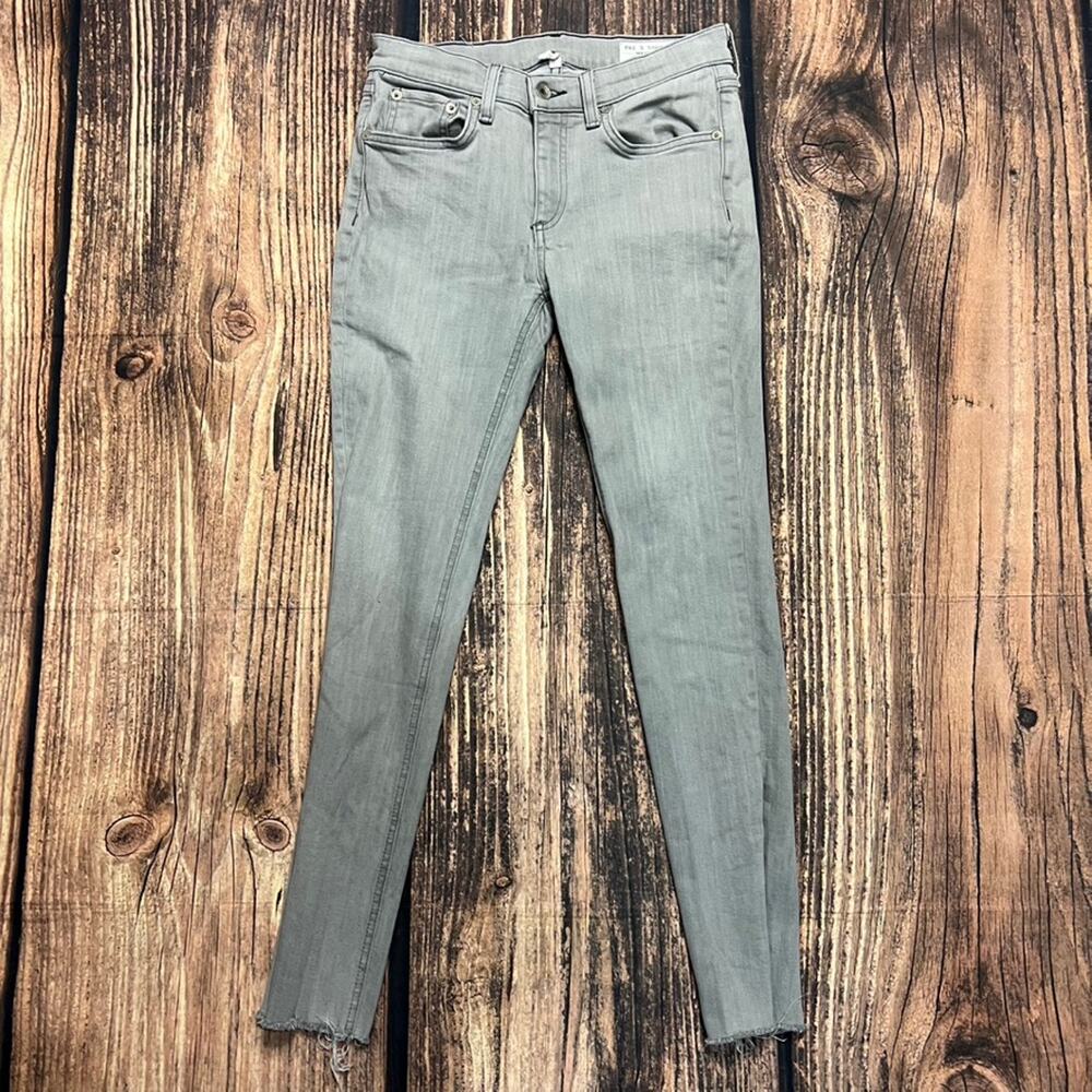 Rag & Bone‎ Women's Ankle Skinny Jeans Gray Size 26 Light Wash Denim